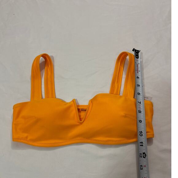 NWT Aerie Orange Medium 2 Piece Bathing Suit Set Swim Beach Summer Coverage - Picture 4 of 10